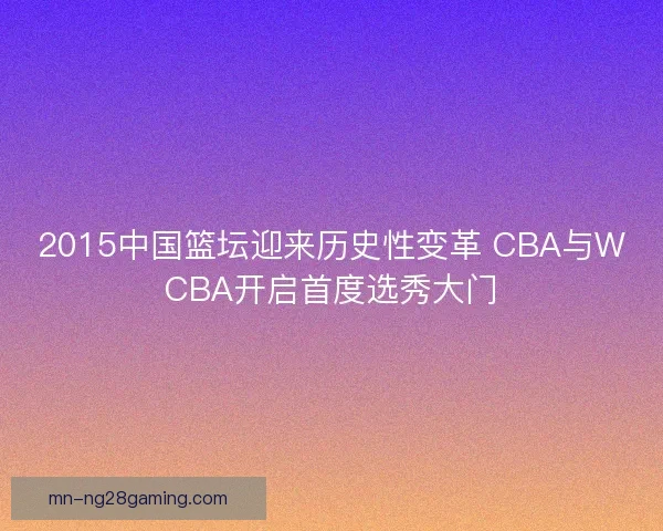 2015中国篮坛迎来历史性变革 CBA与WCBA开启首度选秀大门 2015中国篮坛迎来历史性变革 CBA与WCBA开启首度选秀大门